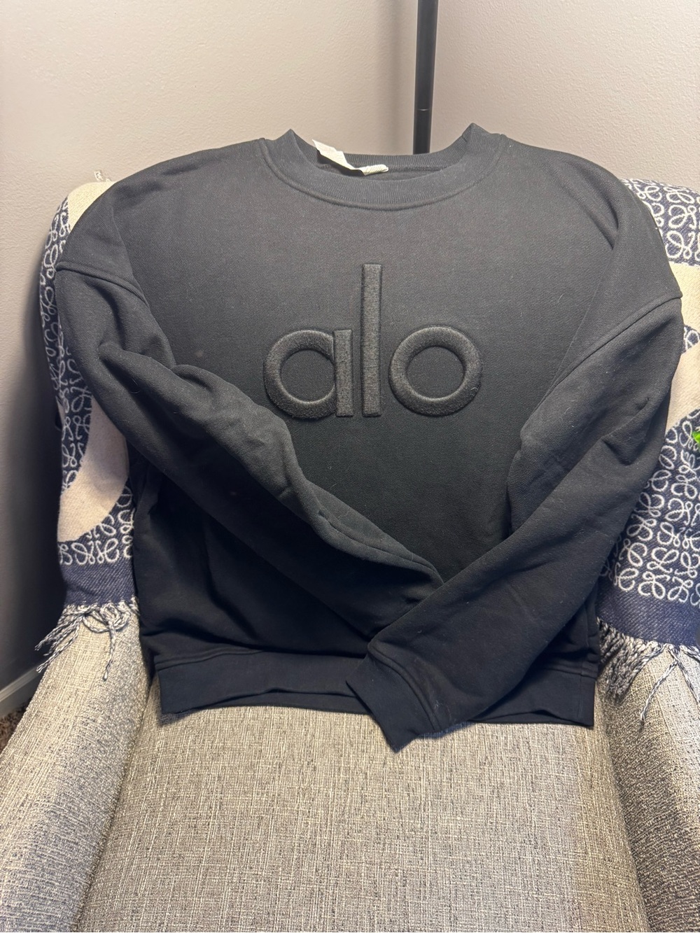 ALO Yoga-Renown Heavy Weight Emblem Crew Neck Pullover